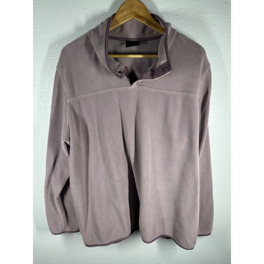 32 Degrees Heat Fleece Pullover Womens XXL Purple Snap Neck Mock Neck 6861 - Picture 7 of 7